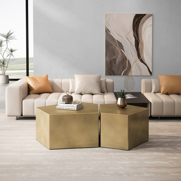 Corrigan Studio® Luxury Living Room Bedroom Pentagonal Center Table Set